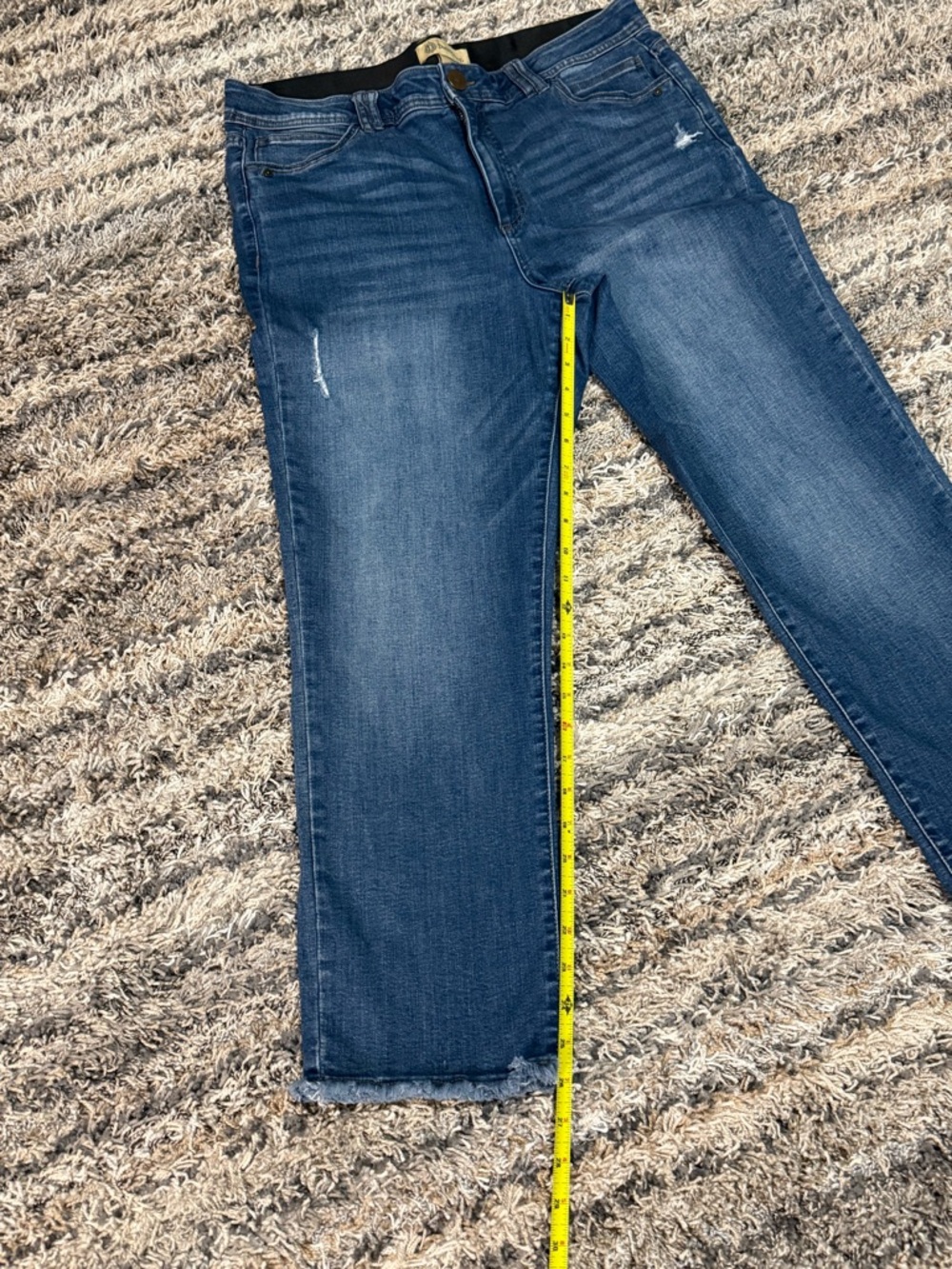 Democracy Straight-Leg Ankle Cropped Mid-Rise Blue Jeans - Picture 6 of 11